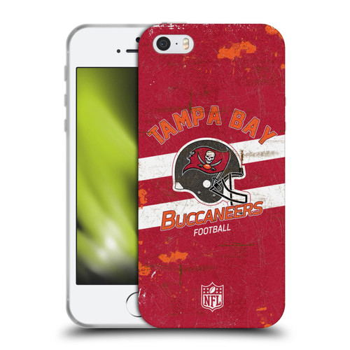NFL Tampa Bay Buccaneers Logo Art Helmet Distressed Soft Gel Case for Apple iPhone 5 / 5s / iPhone SE 2016