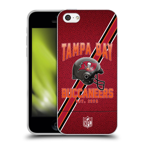 NFL Tampa Bay Buccaneers Logo Art Football Stripes Soft Gel Case for Apple iPhone 5c