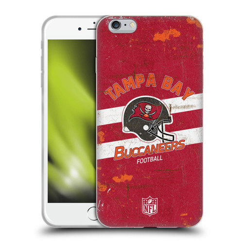 NFL Tampa Bay Buccaneers Logo Art Helmet Distressed Soft Gel Case for Apple iPhone 6 Plus / iPhone 6s Plus