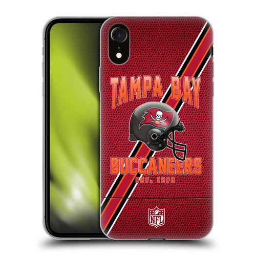 NFL Tampa Bay Buccaneers Logo Art Football Stripes Soft Gel Case for Apple iPhone XR