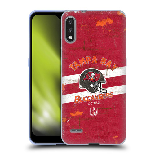 NFL Tampa Bay Buccaneers Logo Art Helmet Distressed Soft Gel Case for LG K22