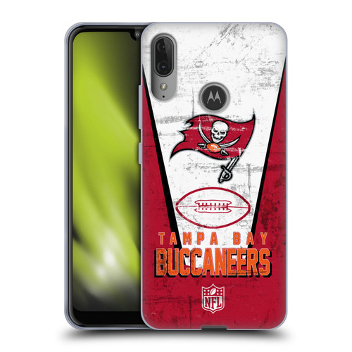 NFL Tampa Bay Buccaneers Logo Art Banner Soft Gel Case for Motorola Moto E6 Plus