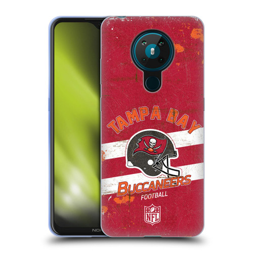 NFL Tampa Bay Buccaneers Logo Art Helmet Distressed Soft Gel Case for Nokia 5.3