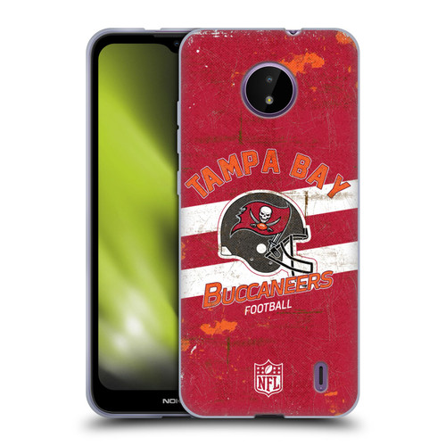 NFL Tampa Bay Buccaneers Logo Art Helmet Distressed Soft Gel Case for Nokia C10 / C20