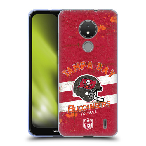 NFL Tampa Bay Buccaneers Logo Art Helmet Distressed Soft Gel Case for Nokia C21