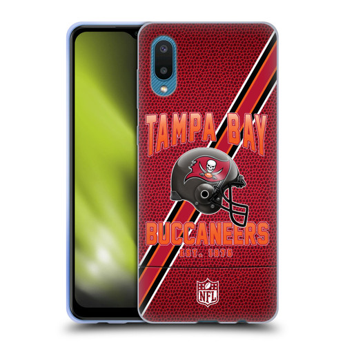 NFL Tampa Bay Buccaneers Logo Art Football Stripes Soft Gel Case for Samsung Galaxy A02/M02 (2021)