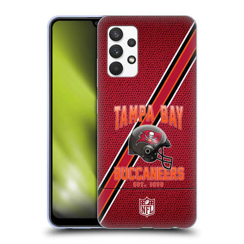 NFL Tampa Bay Buccaneers Logo Art Football Stripes Soft Gel Case for Samsung Galaxy A32 (2021)