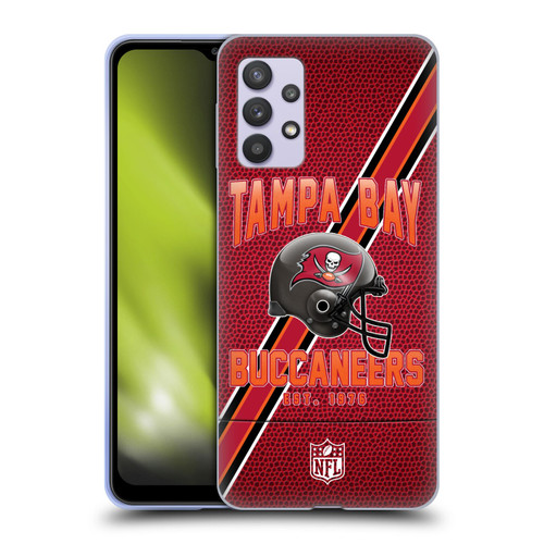 NFL Tampa Bay Buccaneers Logo Art Football Stripes Soft Gel Case for Samsung Galaxy A32 5G / M32 5G (2021)