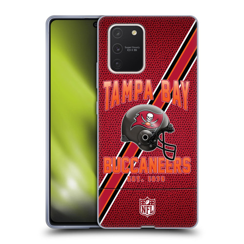 NFL Tampa Bay Buccaneers Logo Art Football Stripes Soft Gel Case for Samsung Galaxy S10 Lite
