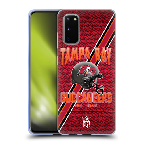 NFL Tampa Bay Buccaneers Logo Art Football Stripes Soft Gel Case for Samsung Galaxy S20 / S20 5G