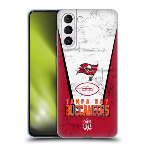 NFL Tampa Bay Buccaneers Logo Art Banner Soft Gel Case for Samsung Galaxy S21+ 5G