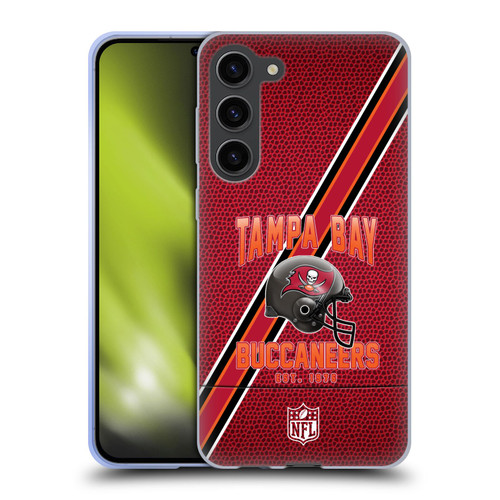 NFL Tampa Bay Buccaneers Logo Art Football Stripes Soft Gel Case for Samsung Galaxy S23+ 5G