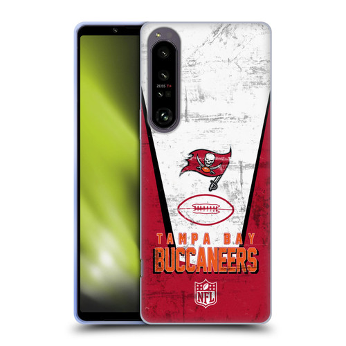 NFL Tampa Bay Buccaneers Logo Art Banner Soft Gel Case for Sony Xperia 1 IV