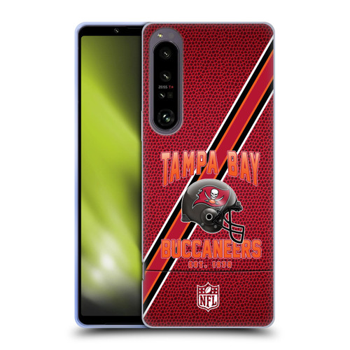 NFL Tampa Bay Buccaneers Logo Art Football Stripes Soft Gel Case for Sony Xperia 1 IV