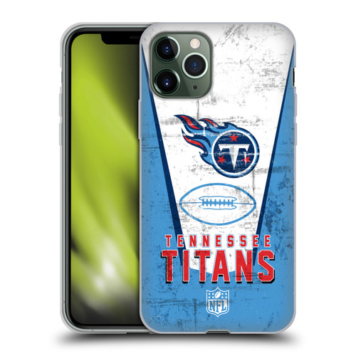 NFL Tennessee Titans Logo Art Banner Soft Gel Case for Apple iPhone 11 Pro