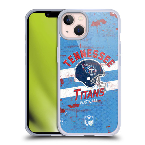 NFL Tennessee Titans Logo Art Helmet Distressed Soft Gel Case for Apple iPhone 13