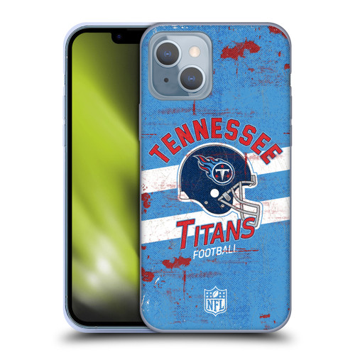 NFL Tennessee Titans Logo Art Helmet Distressed Soft Gel Case for Apple iPhone 14
