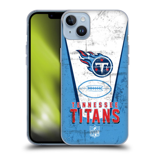 NFL Tennessee Titans Logo Art Banner Soft Gel Case for Apple iPhone 14 Plus
