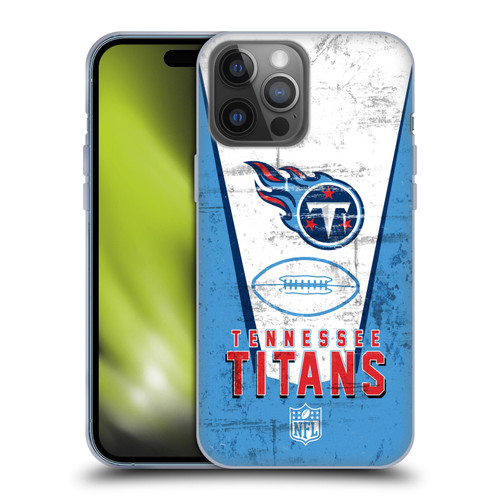 NFL Tennessee Titans Logo Art Banner Soft Gel Case for Apple iPhone 14 Pro Max