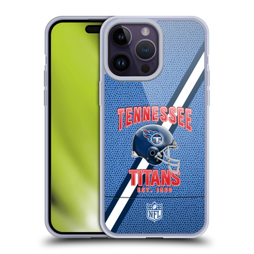 NFL Tennessee Titans Logo Art Football Stripes Soft Gel Case for Apple iPhone 14 Pro Max