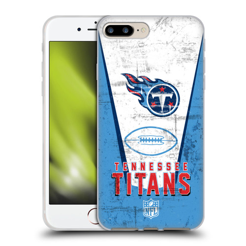 NFL Tennessee Titans Logo Art Banner Soft Gel Case for Apple iPhone 7 Plus / iPhone 8 Plus