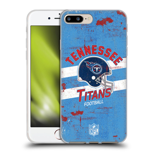 NFL Tennessee Titans Logo Art Helmet Distressed Soft Gel Case for Apple iPhone 7 Plus / iPhone 8 Plus