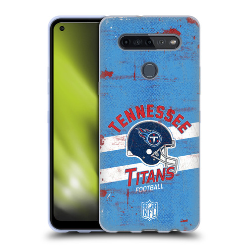 NFL Tennessee Titans Logo Art Helmet Distressed Soft Gel Case for LG K51S