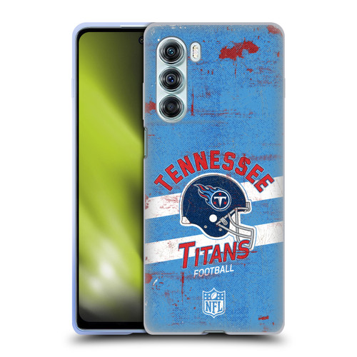 NFL Tennessee Titans Logo Art Helmet Distressed Soft Gel Case for Motorola Edge S30 / Moto G200 5G