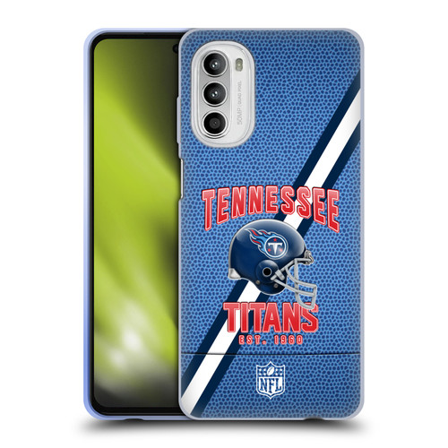 NFL Tennessee Titans Logo Art Football Stripes Soft Gel Case for Motorola Moto G52