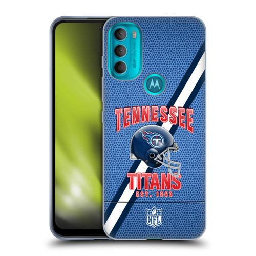 NFL Tennessee Titans Logo Art Football Stripes Soft Gel Case for Motorola Moto G71 5G