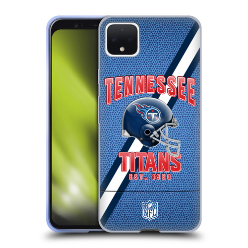 NFL Tennessee Titans Logo Art Football Stripes Soft Gel Case for Google Pixel 4 XL