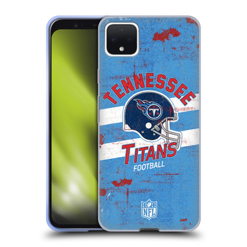 NFL Tennessee Titans Logo Art Helmet Distressed Soft Gel Case for Google Pixel 4 XL