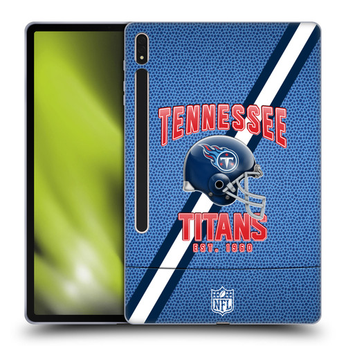 NFL Tennessee Titans Logo Art Football Stripes Soft Gel Case for Samsung Galaxy Tab S8 Plus