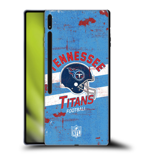NFL Tennessee Titans Logo Art Helmet Distressed Soft Gel Case for Samsung Galaxy Tab S8 Ultra