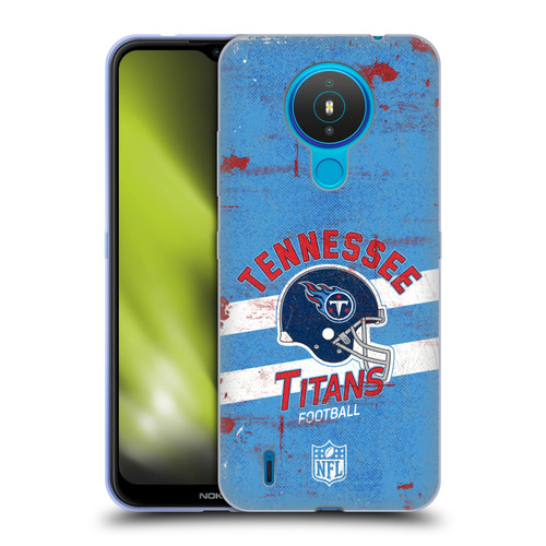 NFL Tennessee Titans Logo Art Helmet Distressed Soft Gel Case for Nokia 1.4