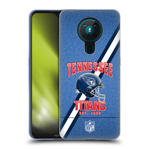 NFL Tennessee Titans Logo Art Football Stripes Soft Gel Case for Nokia 5.3