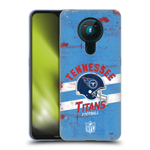 NFL Tennessee Titans Logo Art Helmet Distressed Soft Gel Case for Nokia 5.3