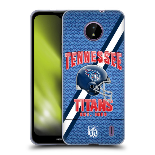 NFL Tennessee Titans Logo Art Football Stripes Soft Gel Case for Nokia C10 / C20