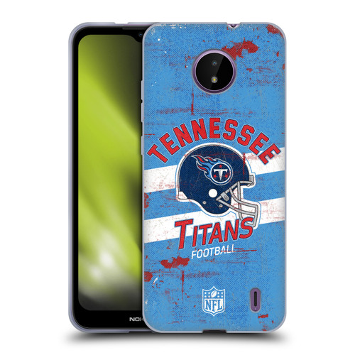NFL Tennessee Titans Logo Art Helmet Distressed Soft Gel Case for Nokia C10 / C20