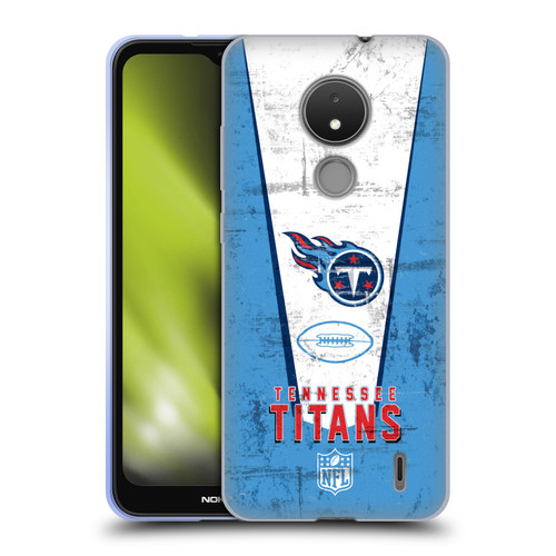 NFL Tennessee Titans Logo Art Banner Soft Gel Case for Nokia C21