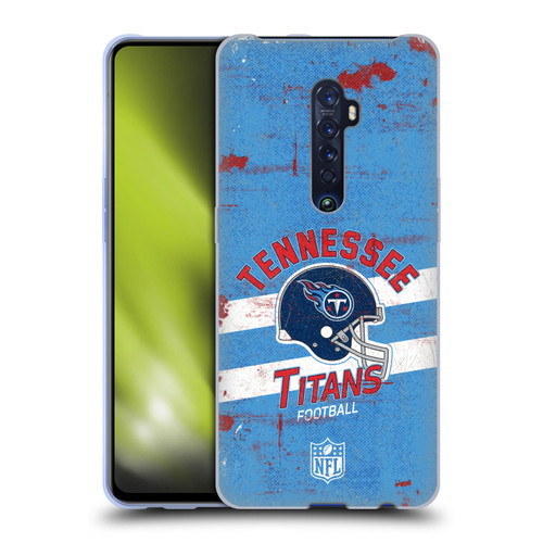 NFL Tennessee Titans Logo Art Helmet Distressed Soft Gel Case for OPPO Reno 2