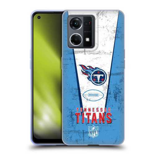 NFL Tennessee Titans Logo Art Banner Soft Gel Case for OPPO Reno8 4G