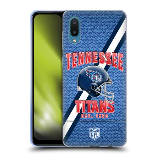 NFL Tennessee Titans Logo Art Football Stripes Soft Gel Case for Samsung Galaxy A02/M02 (2021)