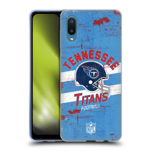 NFL Tennessee Titans Logo Art Helmet Distressed Soft Gel Case for Samsung Galaxy A02/M02 (2021)