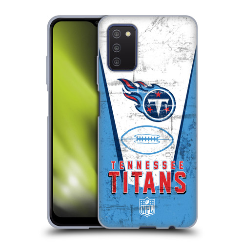 NFL Tennessee Titans Logo Art Banner Soft Gel Case for Samsung Galaxy A03s (2021)