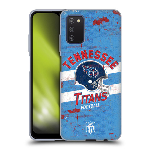 NFL Tennessee Titans Logo Art Helmet Distressed Soft Gel Case for Samsung Galaxy A03s (2021)