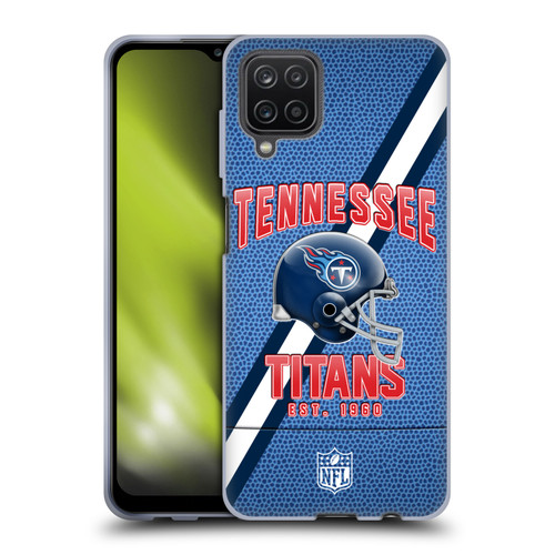 NFL Tennessee Titans Logo Art Football Stripes Soft Gel Case for Samsung Galaxy A12 (2020)