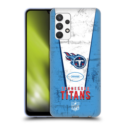 NFL Tennessee Titans Logo Art Banner Soft Gel Case for Samsung Galaxy A32 (2021)