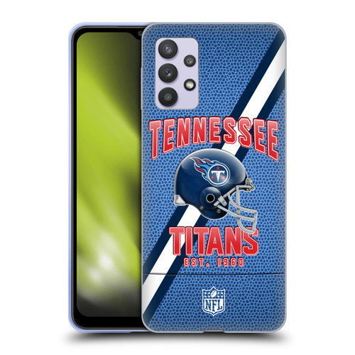 NFL Tennessee Titans Logo Art Football Stripes Soft Gel Case for Samsung Galaxy A32 5G / M32 5G (2021)