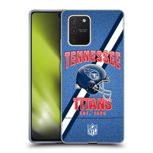 NFL Tennessee Titans Logo Art Football Stripes Soft Gel Case for Samsung Galaxy S10 Lite